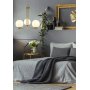 Orfeus taklampa - Matt m�ssing/opalvit