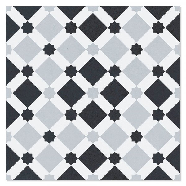 Klinker Dusk Vit-Svart Matt 20x20 cm