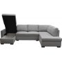 U-soffa Solna med f�rvaring - 309 cm - ljusgr�