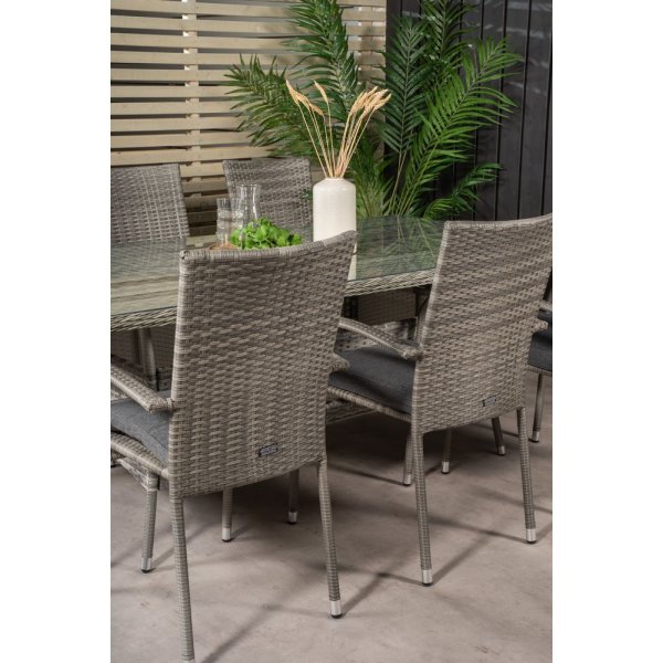 Holmstorp Matgrupp (200x100) - Gr� - 6 Stolar