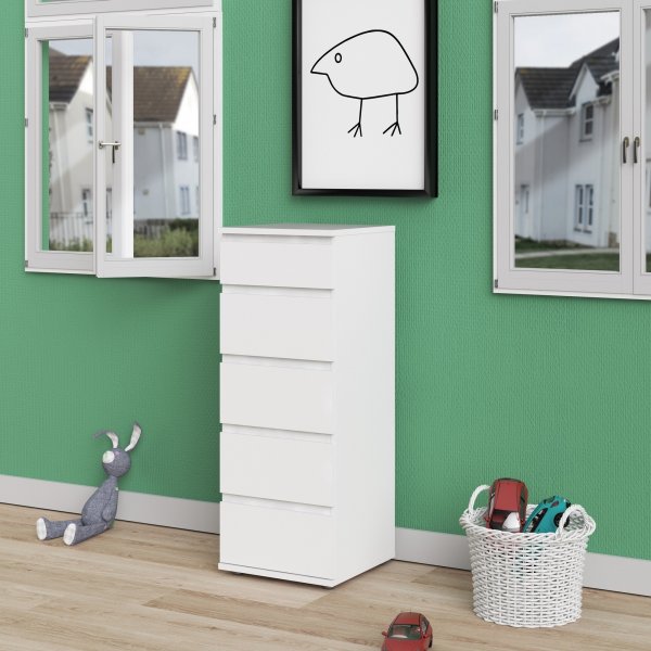 Nova Byr� vit med 5 l�dor 40 cm bred och 106,5 cm h�g