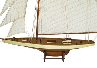 Modellbåt Columbia II segelbåt - Mahogny Modellbåt Columbia II segelbåt - Mahogny
