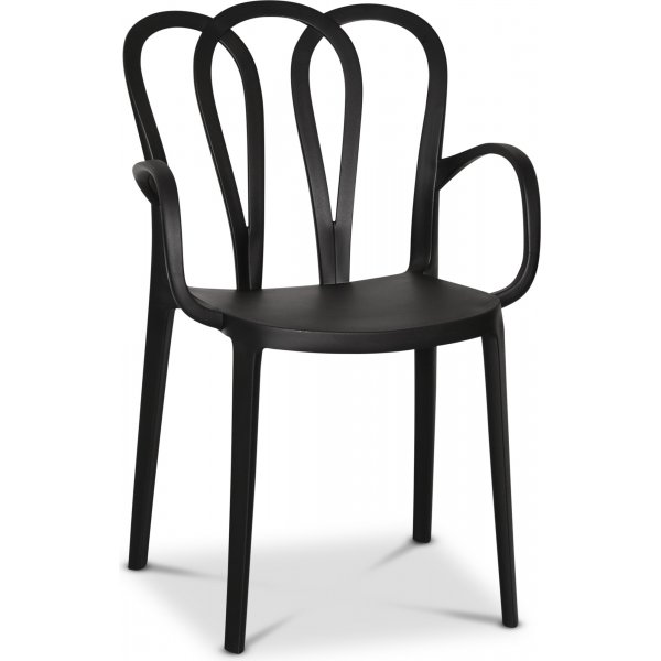 Thornet matstol stapelbar - Svart (Plast)