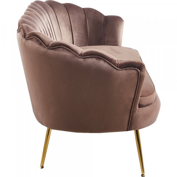 3-sits Sammetssoffa Brun/M�ssing