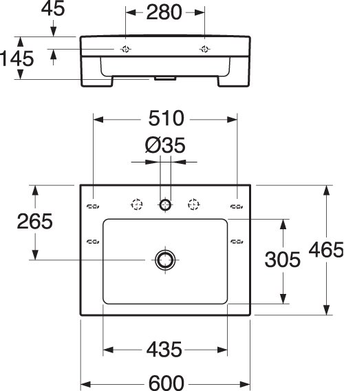 Gustavsberg ARTic 4600 bult- eller konsolmontage