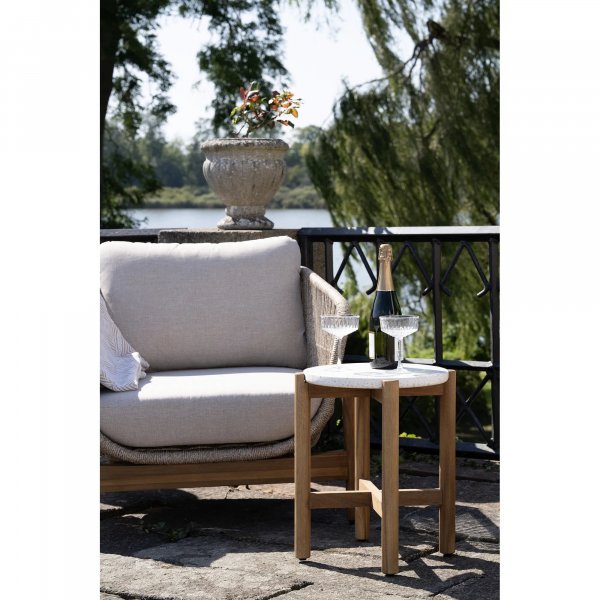 Terracina sidobord - Vit/Natur