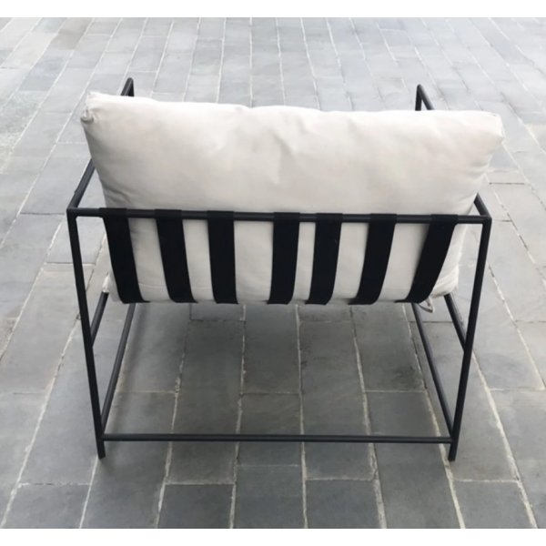 Raspö nojatuoli - musta/valkoinen Raspö nojatuoli - musta/valkoinen