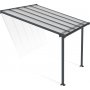 Canopia Olympia Altantag i Aluminium 3 x 3 - Mrkegr/klart glas