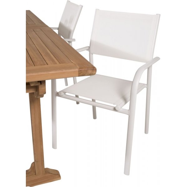 Bjuråker Matgrupp (195x110) - Vit/Natur - 4 Stolar Bjuråker Matgrupp (195x110) - Vit/Natur - 4 Stolar