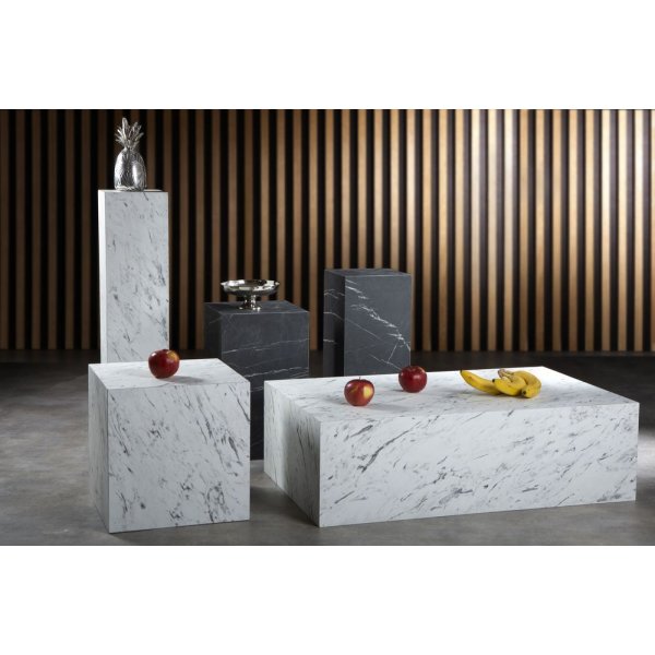 Sidobord vit marmor (Laminat)