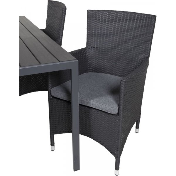 Ervalla Matgrupp (150x90) - Svart - 4 Stolar Ervalla Matgrupp (150x90) - Svart - 4 Stolar