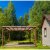 Træpergola 3,65x3m fyr mørkebrun til terrasse og have Træpergola 3,65x3m fyr mørkebrun til terrasse og have
