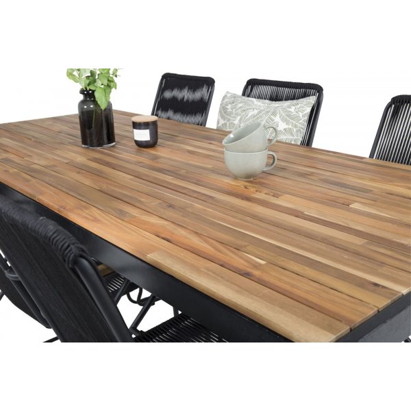 Balsjö matbord – Svart/akacia Balsjö matbord – Svart/akacia