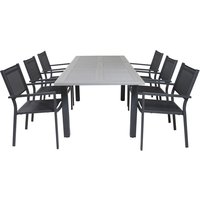 Ekenäs Matgrupp (152x90) - Svart/Grå - 6 Stolar Ekenäs Matgrupp (152x90) - Svart/Grå - 6 Stolar