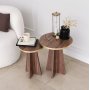 Mushroom sidobordset �30/40 cm - Guld/valn�t