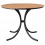 Holmsund runt matbord 100 cm - Svart/Acasia