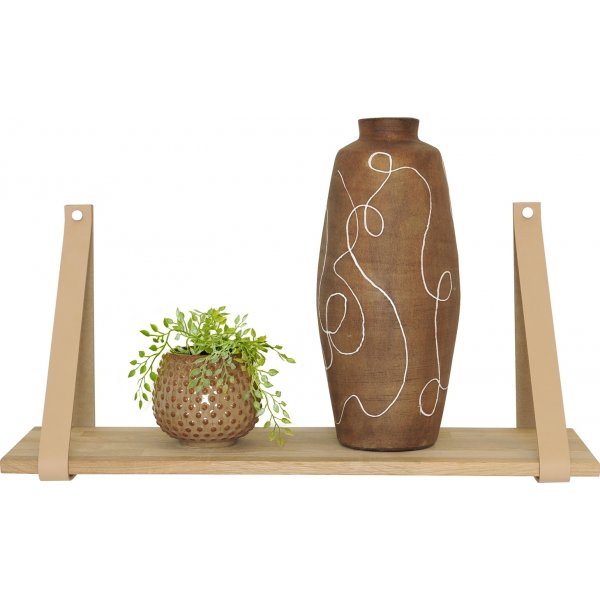 Frikk v�gghylla 60 cm - Vitpigmenterad ek