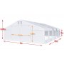 Partytlt i PVC - 8 x 18 m
