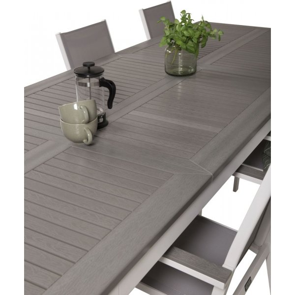 Eken�s Matgrupp (224x100) - Vit/Gr� - 8 Stolar