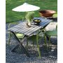 Matgrupp Scottsdale: 150 cm grtt trbord inklusive 4 st Nordan stolar stapelbara