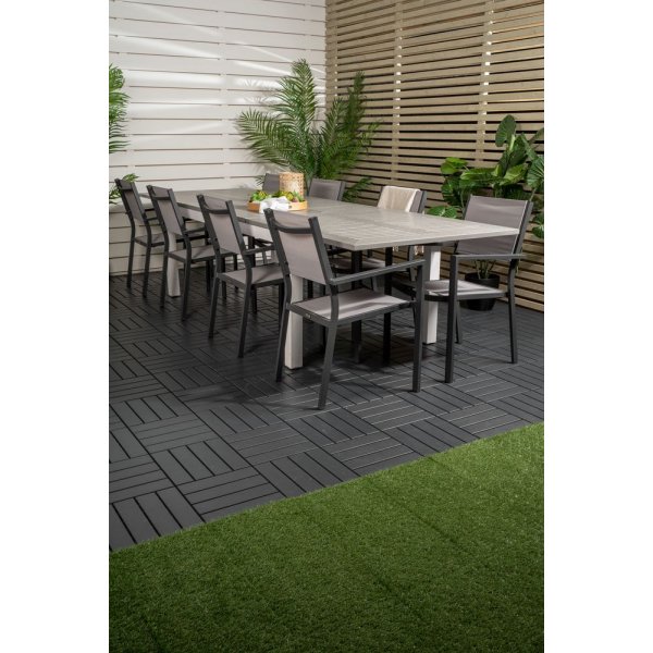 Ekenäs Matgrupp (224x100) - Svart/Grå/Vit - 8 Stolar Ekenäs Matgrupp (224x100) - Svart/Grå/Vit - 8 Stolar