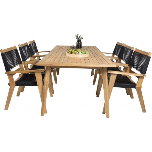 Charlottenberg Matgrupp (220x100) - Natur - 6 Stolar