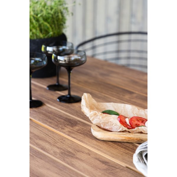 Chania Esstisch 205 x 90 cm - Schwarz/Natur + Reinigungsspray für Gartenmöbel Chania Esstisch 205 x 90 cm - Schwarz/Natur + Reinigungsspray für Gartenmöbel