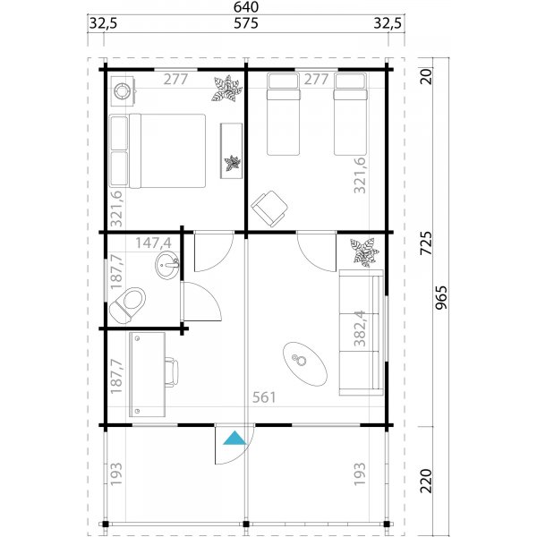 Fritidshus Olafh - 44,3 m