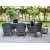 Oxford udendørs spisegruppe; tan bord 220 cm inkl. 6 Valetta lænestole grå kunstrattan