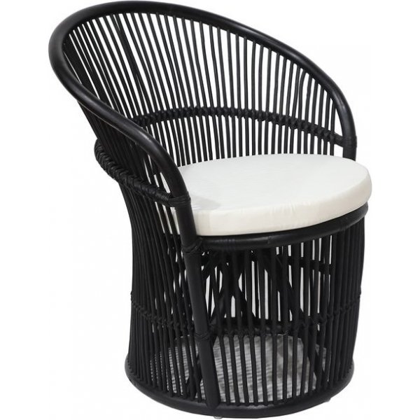 Narva Sessel aus Rattan - Schwarz
