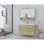 Badrumsmbler Instinct 100 - Natural Oak med spegelskp