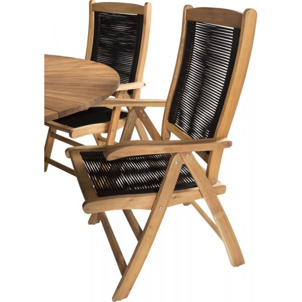 Salstad Matgrupp (ø140) - Natur/Silver - 6 Stolar Salstad Matgrupp (ø140) - Natur/Silver - 6 Stolar