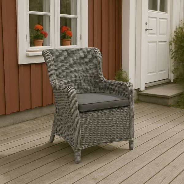Gartenstuhl - Jacksonville | Graues Kunstrattan