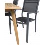 Charlottenberg spisegruppe (220x100) - Sort/Natur - 6 Stole