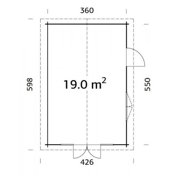 Attefallshus Irene 19,0 m² Attefallshus Irene 19,0 m²