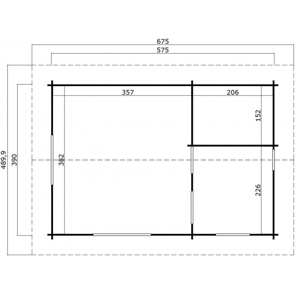 Attefallhus Lina Guld - 24,3 m² Attefallhus Lina Guld - 24,3 m²