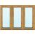 2-fach verglastes Fenster Holz nach au�en - 3-Luft - unlackiert - U-Wert 1,3 + Rahmenh�lsen