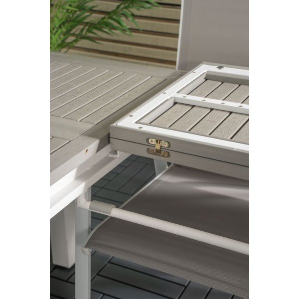 Ekenäs Matgrupp (224x100) - Vit/Grå - 8 Stolar Ekenäs Matgrupp (224x100) - Vit/Grå - 8 Stolar