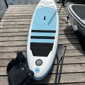 Asiakaskuva SUP-melontalauta 320 cm musta/sininen | Ilmatäytteinen sup-lauta lisävarusteilla