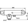 FM Mattsson S�kerhetsblandare (40 c/c) f�r badkar, 9000 Krom - 9240-0000