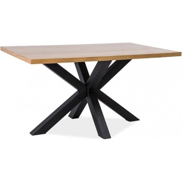 Matbord 180x90 cm - Ek/svart