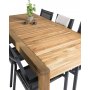 Prssebo Matgrupp (200x90) - Svart/Natur - 6 Stolar
