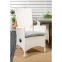 Ekens Matgrupp (160x90) - Vit/Gr - 8 Stolar