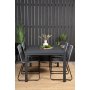Holma Matgrupp (160x100) - Svart - 4 Stolar