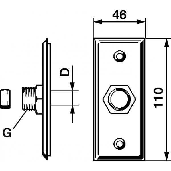 FM Mattsson Enkel väggbricka för Cu-rör FM Mattsson Enkel väggbricka för Cu-rör
