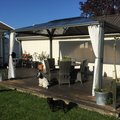 Vår fina paviljong! Mycket nöjda! Bra kvalité och lätt att montera själv! Paviljong Martinique