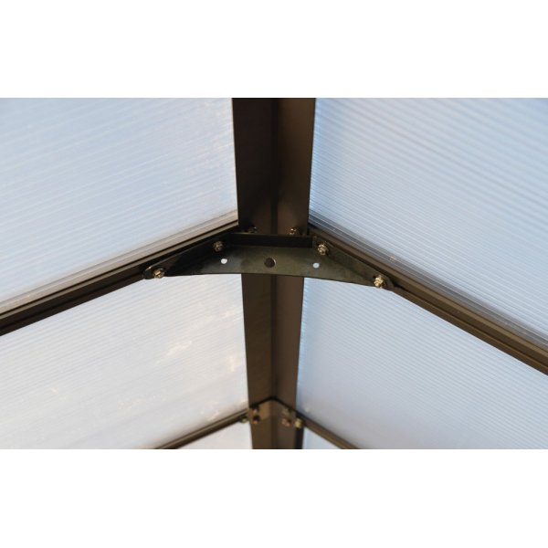 Växthus Glory 8,9 m² - Antracitgrå + Växthusbord Växthus Glory 8,9 m² - Antracitgrå + Växthusbord