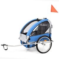 Cykelvagn/joggingvagn med stötdämpare - Blå Cykelvagn/joggingvagn med stötdämpare - Blå