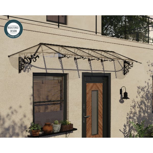 Canopia Lily French Entrtak 0,9 x 4,2 - Svart/klarglas