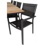 Maglehem Matgrupp (160x90) - Svart/Natur - 8 Stolar